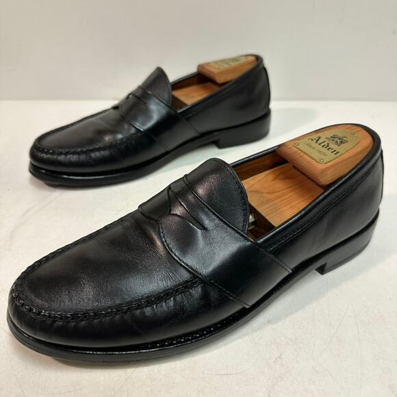 NEW HEELS Rancourt & Co. Weltline Penny Loafers Black Handsewn Maine USA 10.5 D - Picture 6 of 12
